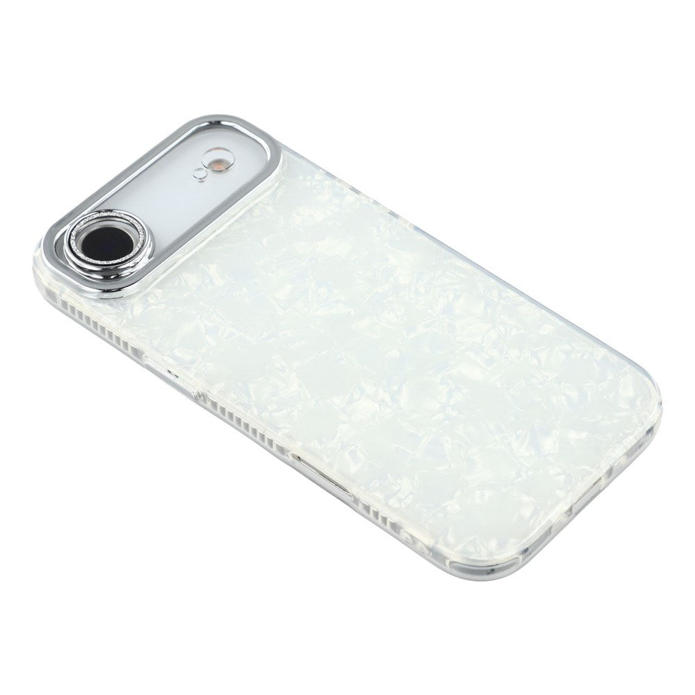 EIDERWOOD iPhone Air Hybrid Plast Deksel m. Innebygd Kameralinsebeskyttelse - Perlemorsmønster / Hvit