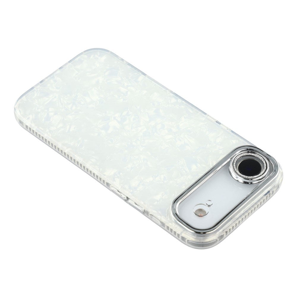 EIDERWOOD iPhone Air Hybrid Plast Deksel m. Innebygd Kameralinsebeskyttelse - Perlemorsmønster / Hvit