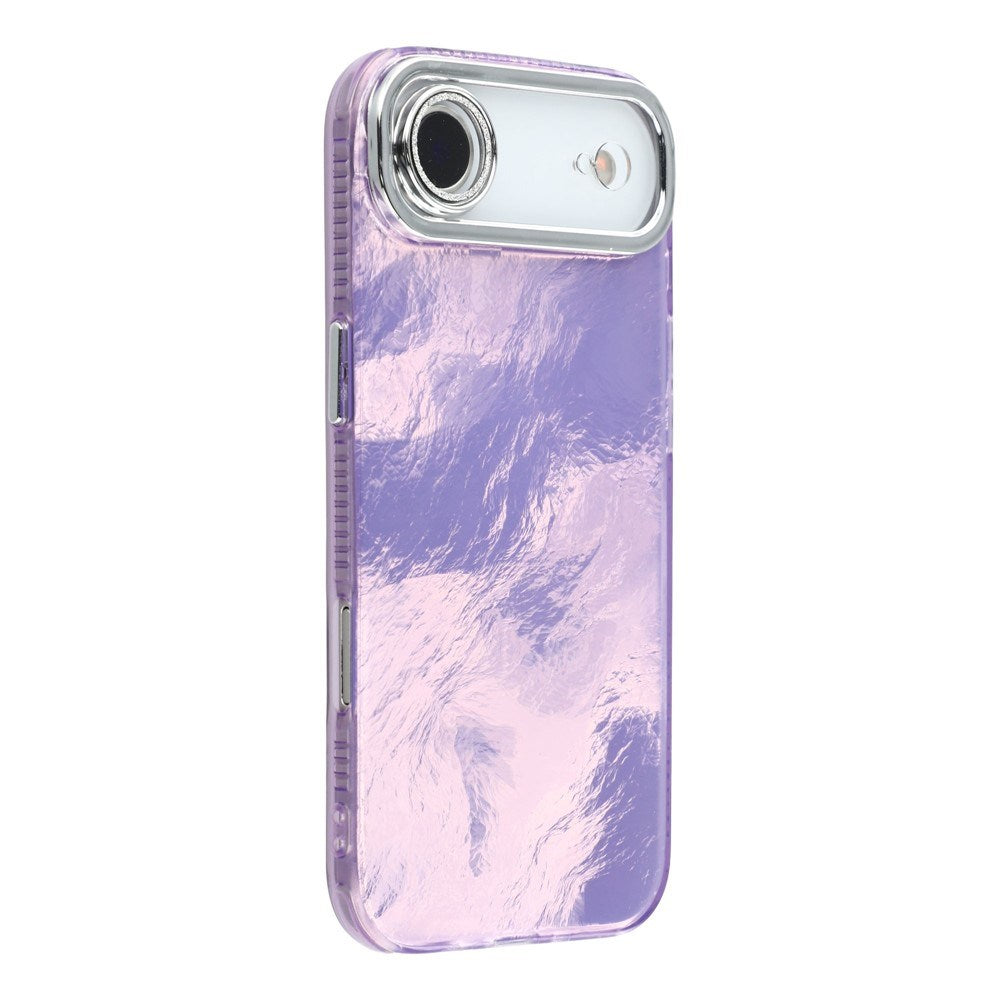 EIDERWOOD iPhone Air Hybrid Plast Deksel m. Innebygd Kameralinsebeskyttelse - Folie Mønster / Lilla