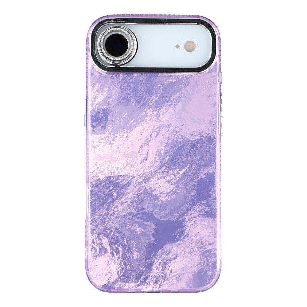 EIDERWOOD iPhone Air Hybrid Plast Deksel m. Innebygd Kameralinsebeskyttelse - Folie Mønster / Lilla