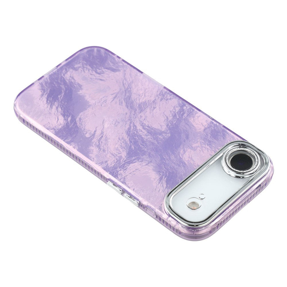 EIDERWOOD iPhone Air Hybrid Plast Deksel m. Innebygd Kameralinsebeskyttelse - Folie Mønster / Lilla