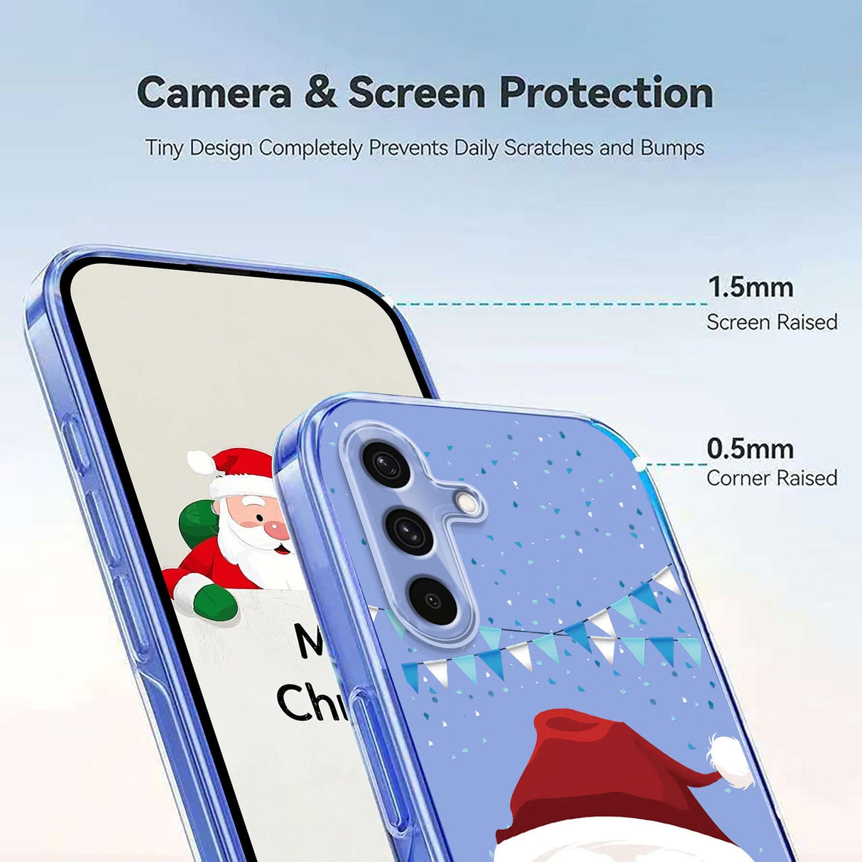 EIDERWOOD Samsung Galaxy A56 (5G) Fleksibelt Plast Juledeksel med Motiv - Gjennomsiktig / Julenissen
