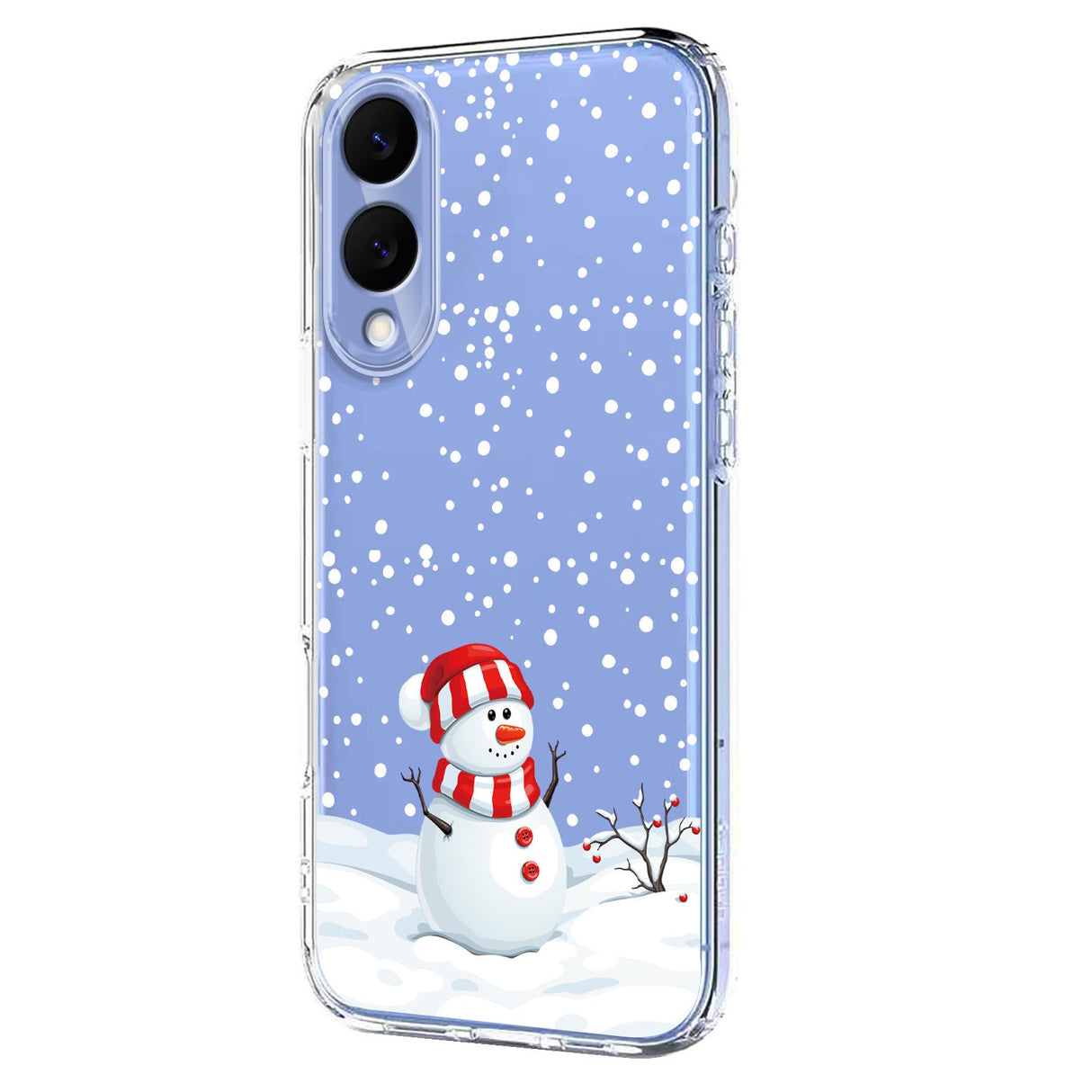 EIDERWOOD Samsung Galaxy S25 Edge Fleksibelt Plast Juledeksel med Motiv - Gjennomsiktig / Snømann