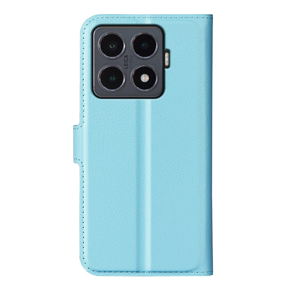 Xiaomi 15T Pro EIDERWOOD Kunstskinn Flip Deksel med Kortholder & Ståfunksjon - Blå