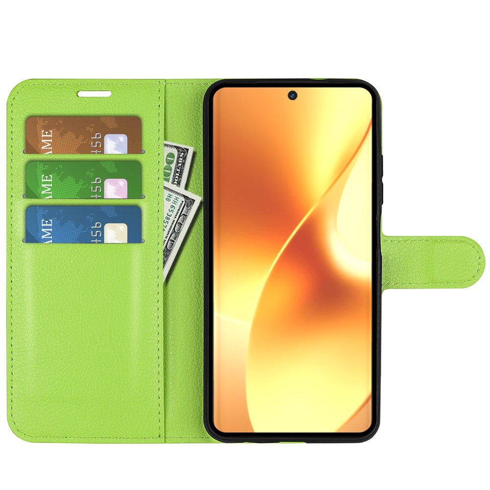 Realme 15 EIDERWOOD Kunstskinn Flip Deksel med Kortholder & Ståfunksjon - Grønn