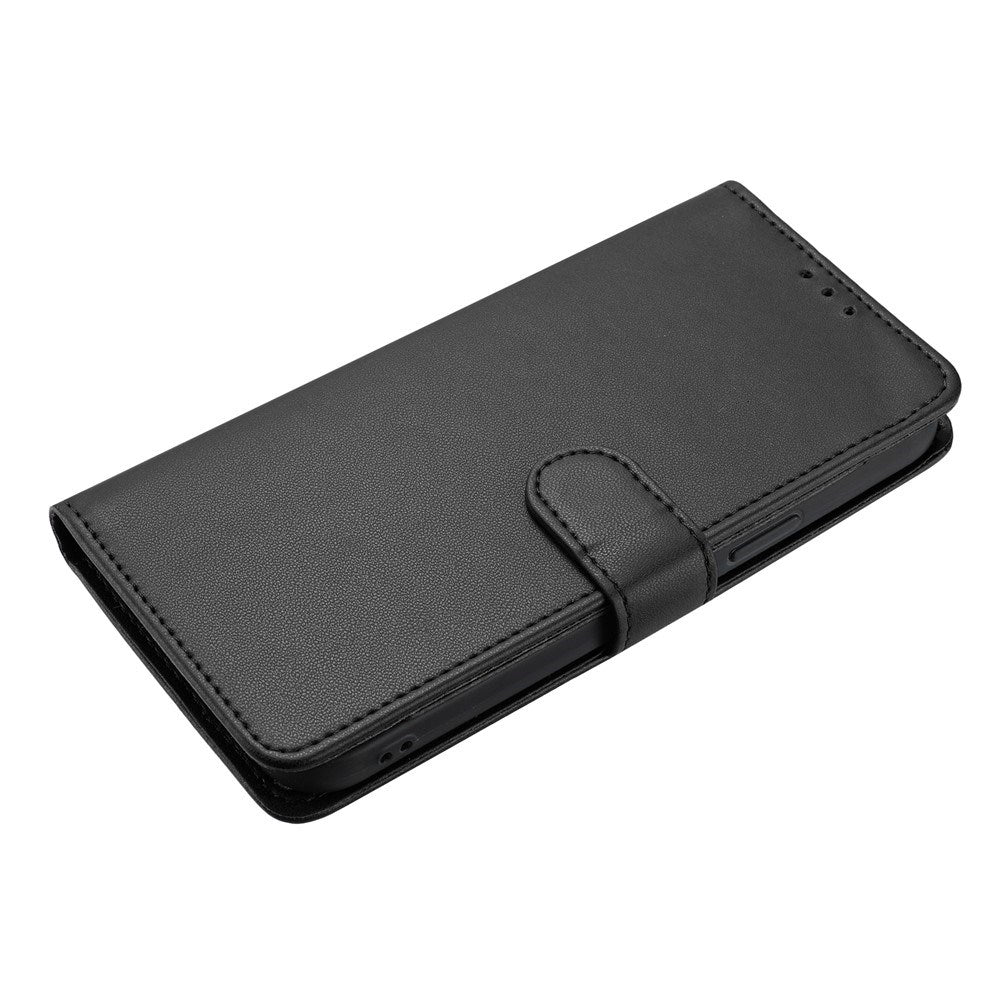 Motorola Moto G86 Power EIDERWOOD Kunstskinn Deksel med Stropp & Kortholder – Svart