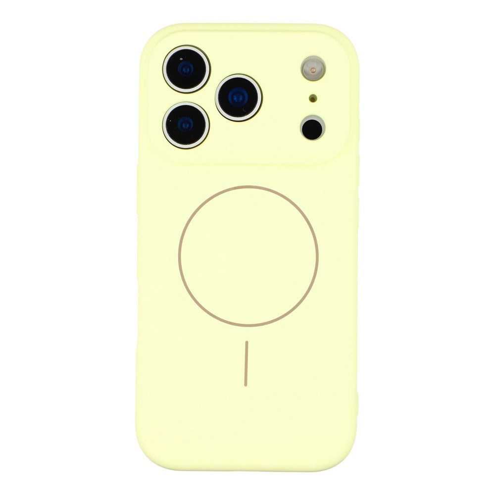 EIDERWOOD iPhone 17 Pro Max Fleksibelt Plast Deksel med Fôr Innvendig – MagSafe Kompatibel – Gul