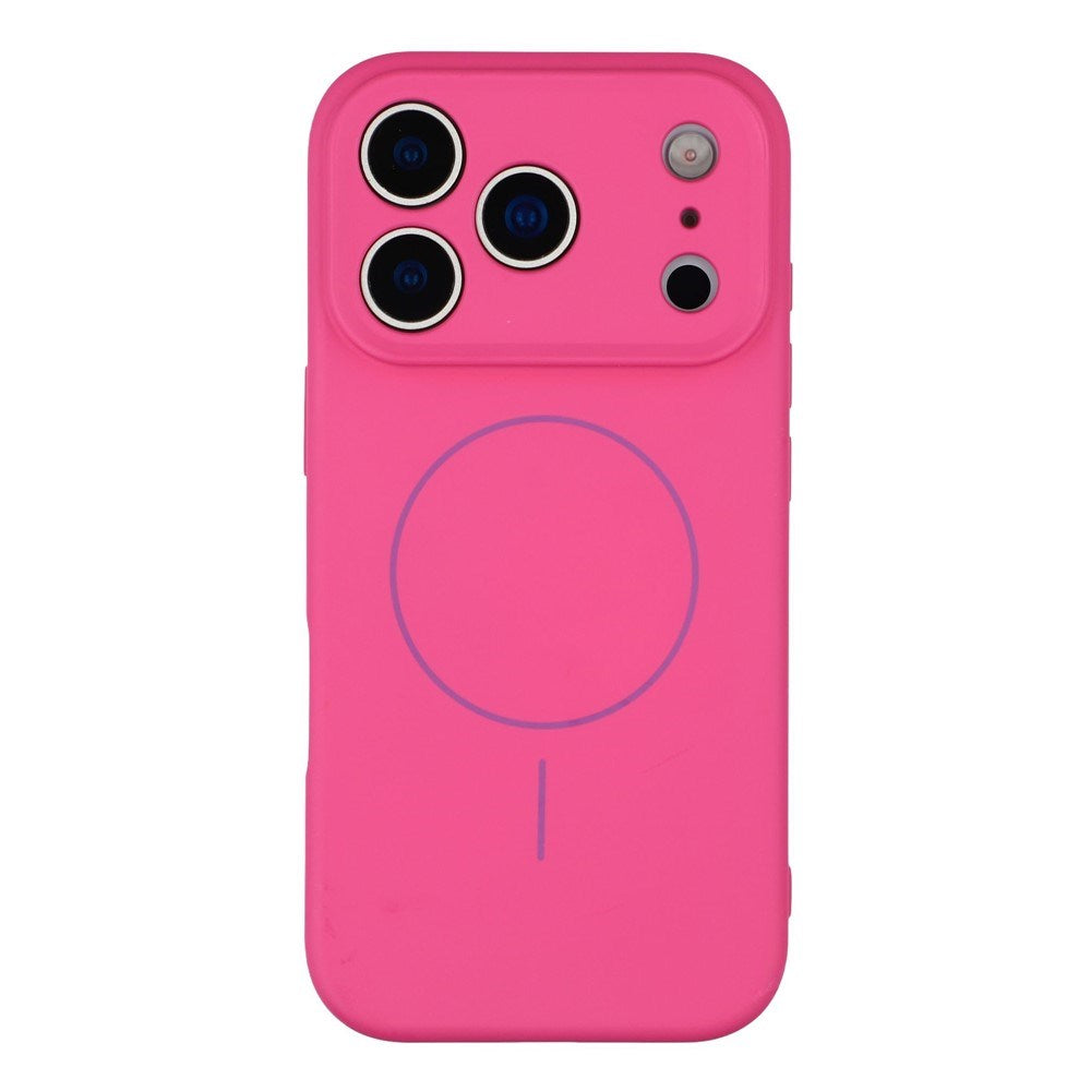 EIDERWOOD iPhone 17 Pro Fleksibelt Plast Deksel med Fôr Innvendig – MagSafe Kompatibel – Pink