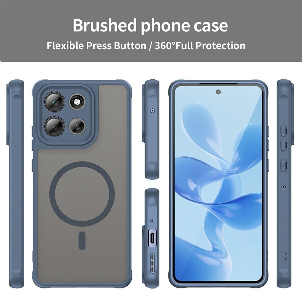 Motorola Moto G86 Power EIDERWOOD Hybrid Plast Deksel - MagSafe Kompatibel - Blå