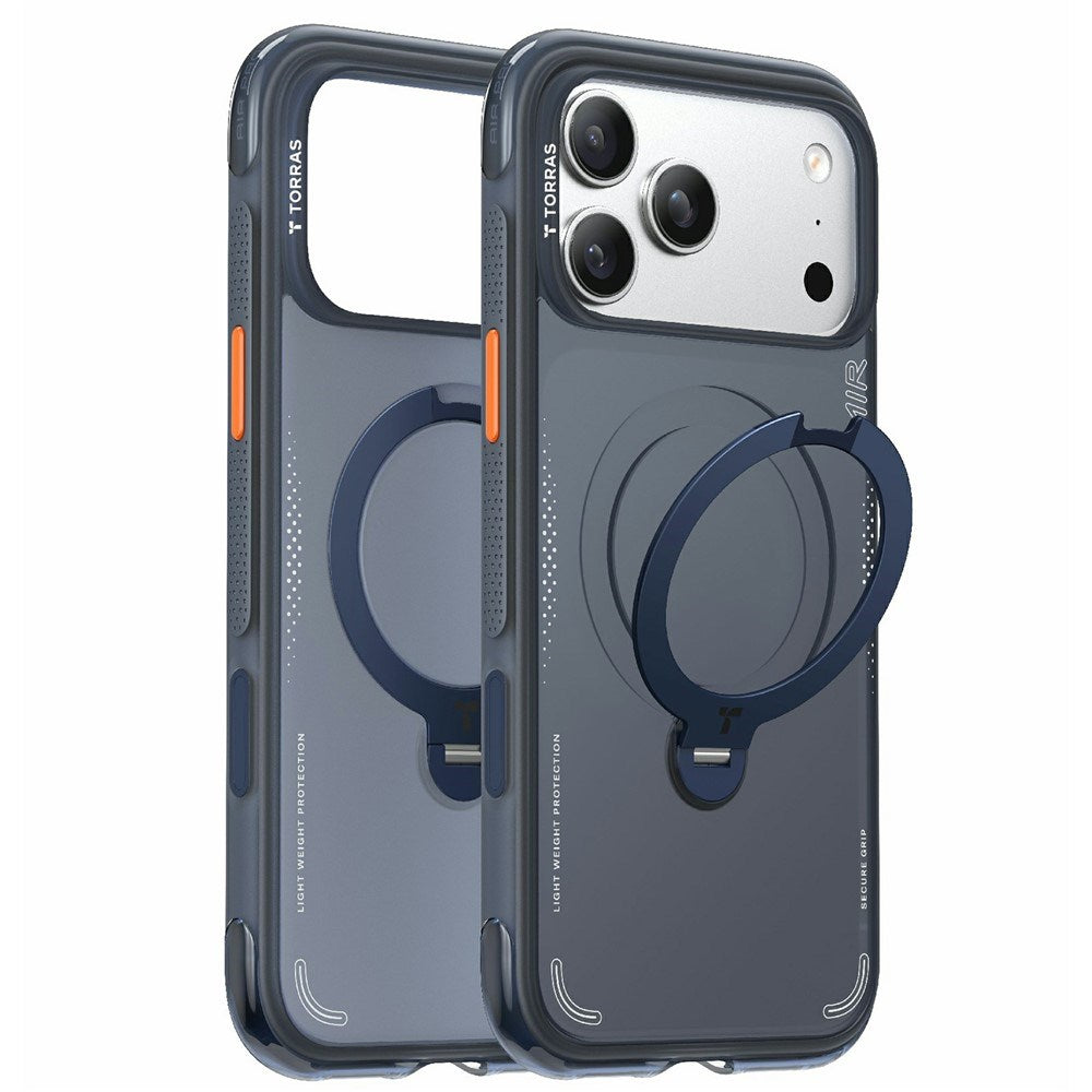 iPhone 17 Pro TORRAS Ostand Q3 Air Deksel m. Kickstand - MagSafe Kompatibel - Blå