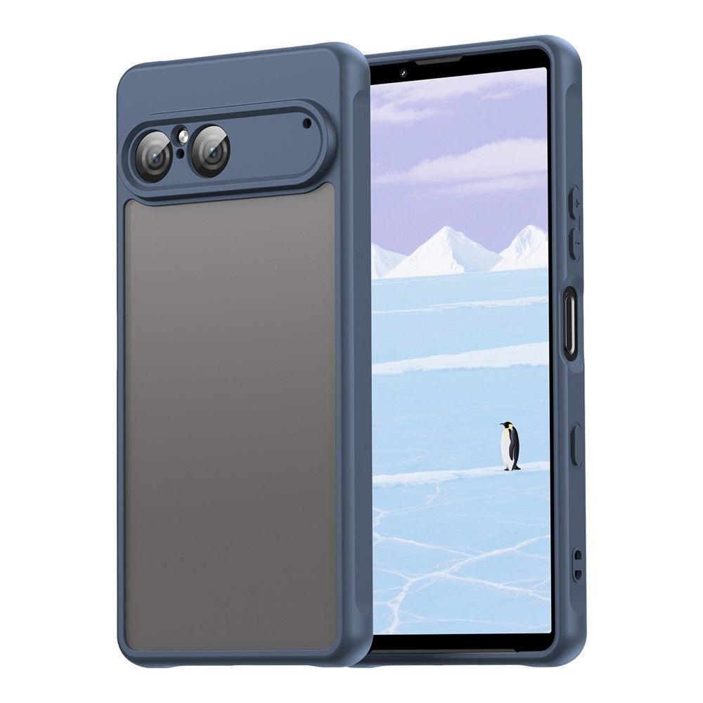 EIDERWOOD Sony Xperia 10 VII Matt Hybrid Deksel - Gjennomsiktig / Mørkblå