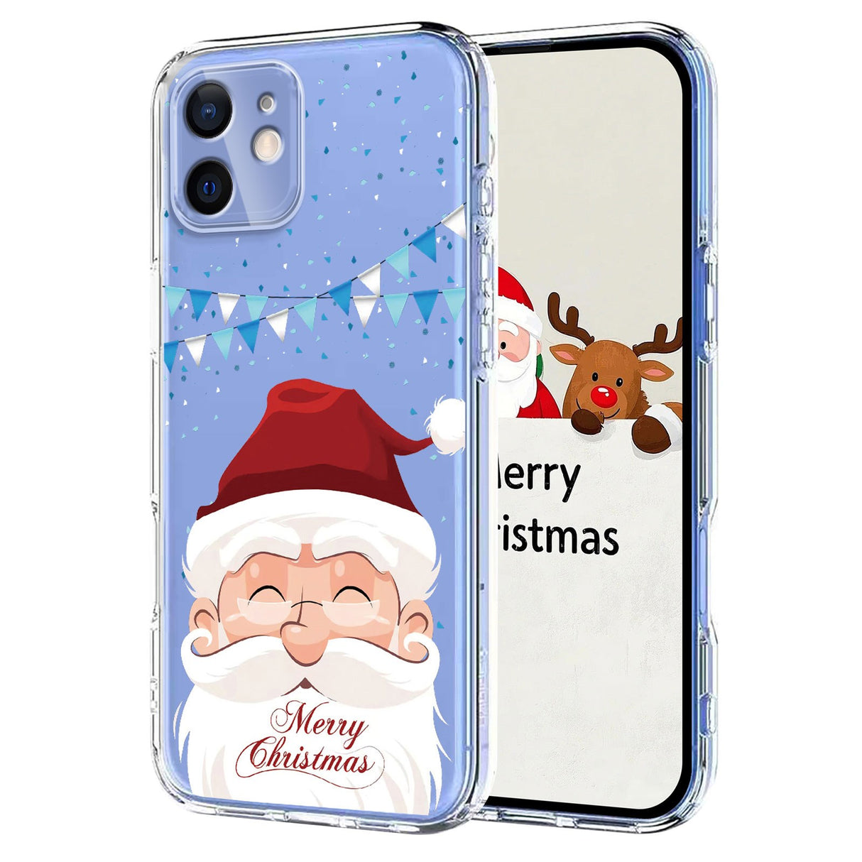 EIDERWOOD iPhone 12 / 12 Pro Fleksibelt Plast Juledeksel med Motiv - Gjennomsiktig / Julenissen