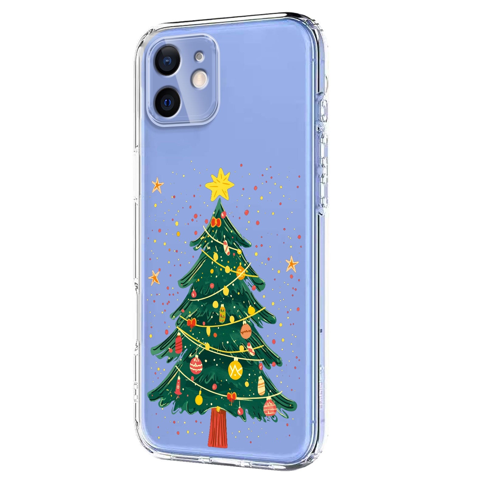 EIDERWOOD iPhone 12 / 12 Pro Fleksibelt Plast Juledeksel med Motiv - Gjennomsiktig / Juletre