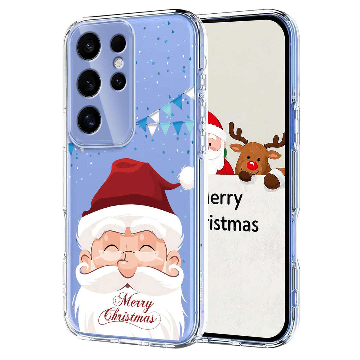EIDERWOOD Samsung Galaxy S24 Ultra Fleksibelt Plast Juledeksel med Motiv - Gjennomsiktig / Julenissen