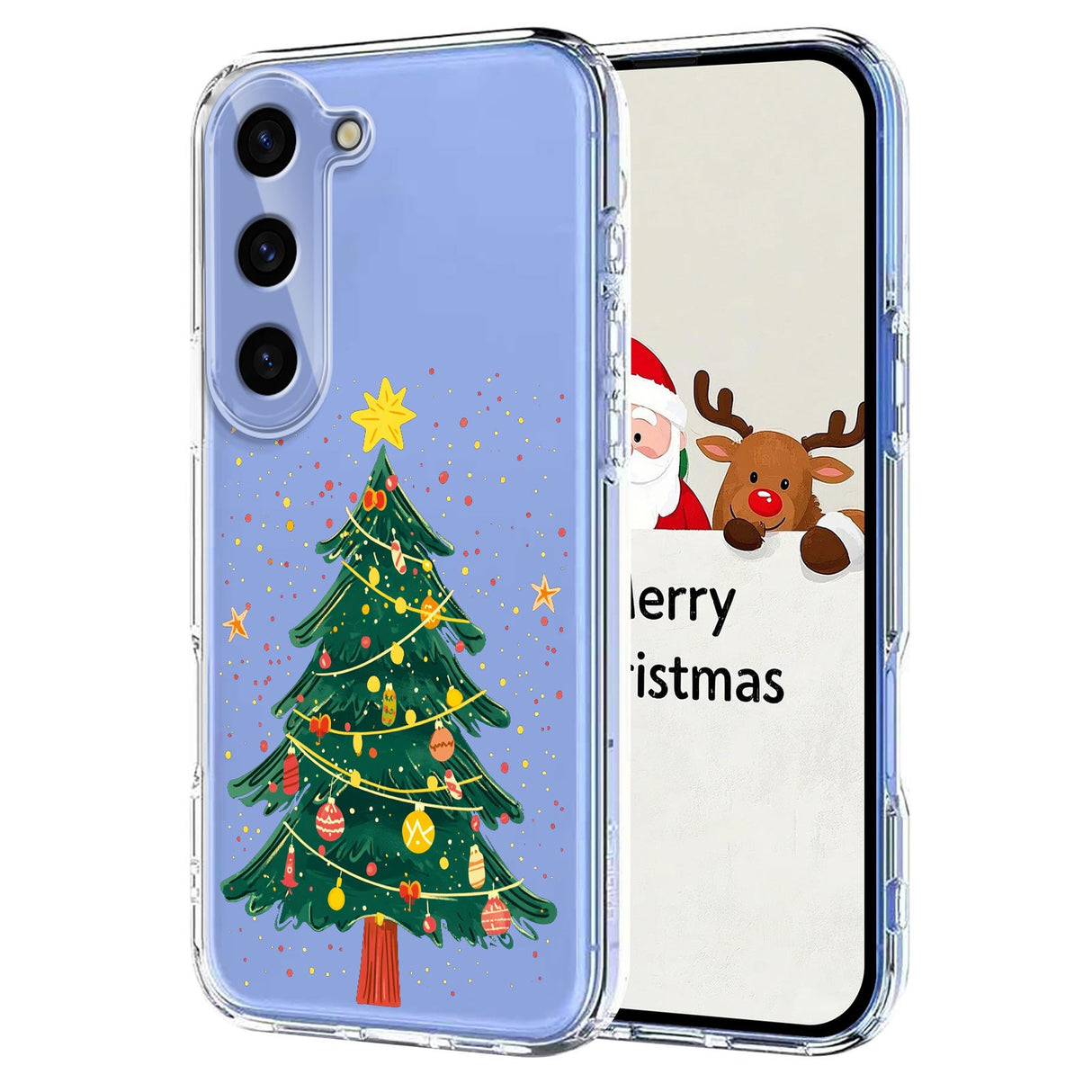EIDERWOOD Samsung Galaxy S23 FE Fleksibelt Plast Juledeksel med Motiv - Gjennomsiktig / Juletre