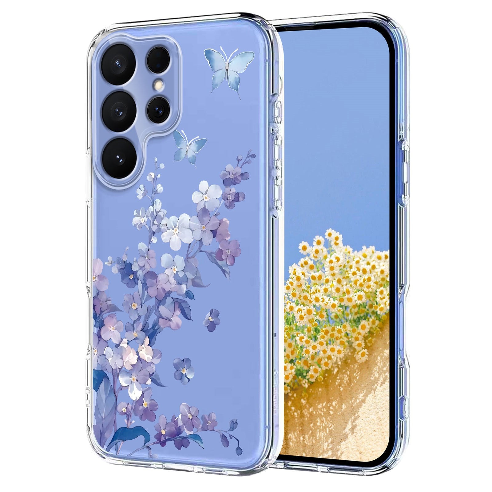 Samsung Galaxy S26 Ultra EIDERWOOD Fleksibel Plast Deksel m. Mønster - Gjennomsiktig / Fioler