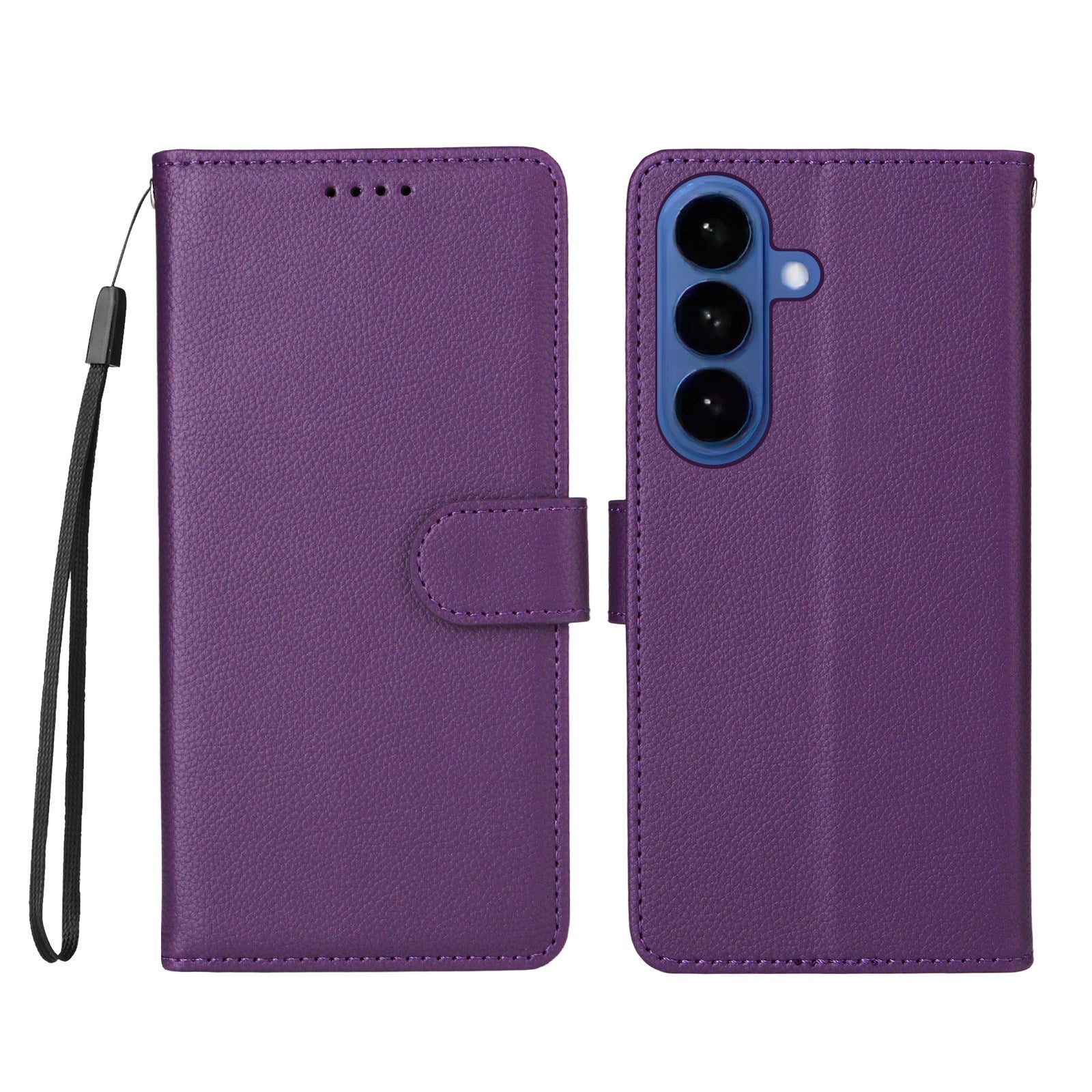 Samsung Galaxy S26 EIDERWOOD Kunstskinn Flip Deksel m. Strop - Lilla