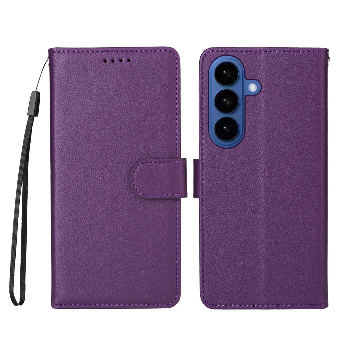 Samsung Galaxy S26 EIDERWOOD Kunstskinn Flip Deksel m. Strop - Lilla