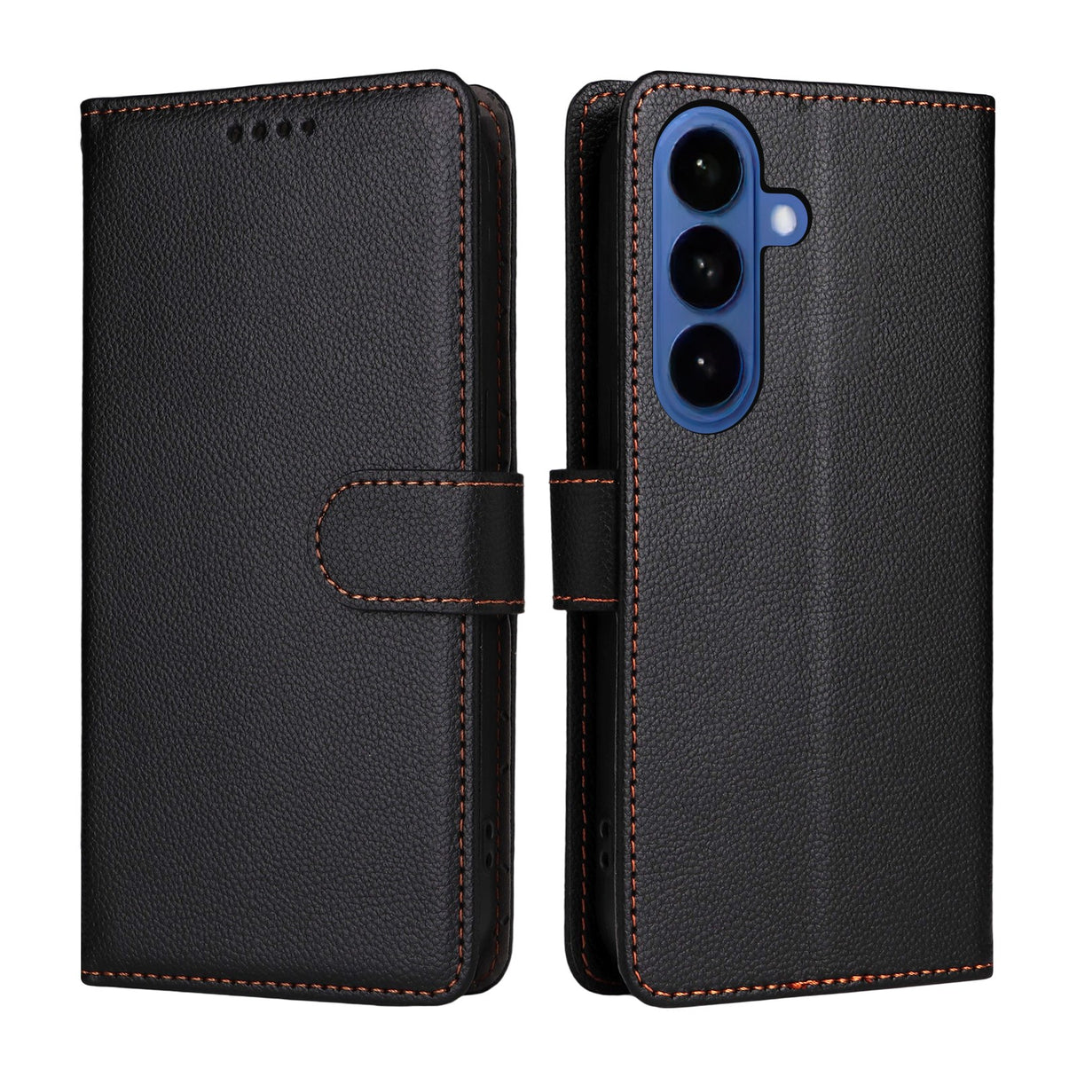 Samsung Galaxy S26 EIDERWOOD Kunstskinn Flip Deksel m. Strop - Svart