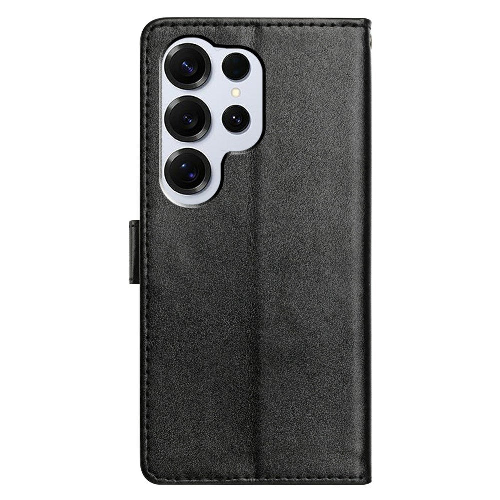 Samsung Galaxy S26 Ultra EIDERWOOD Kunstskinn Deksel med Stropp & Kortholder – Svart