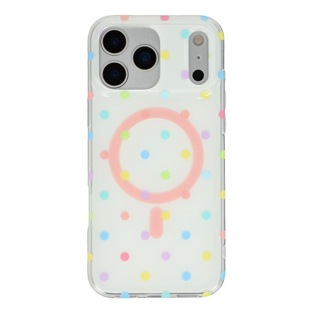 EIDERWOOD iPhone 17 Pro Max Hybrid Deksel med Polka Design - MagSafe Kompatibel - Gjennomsiktig / Multi
