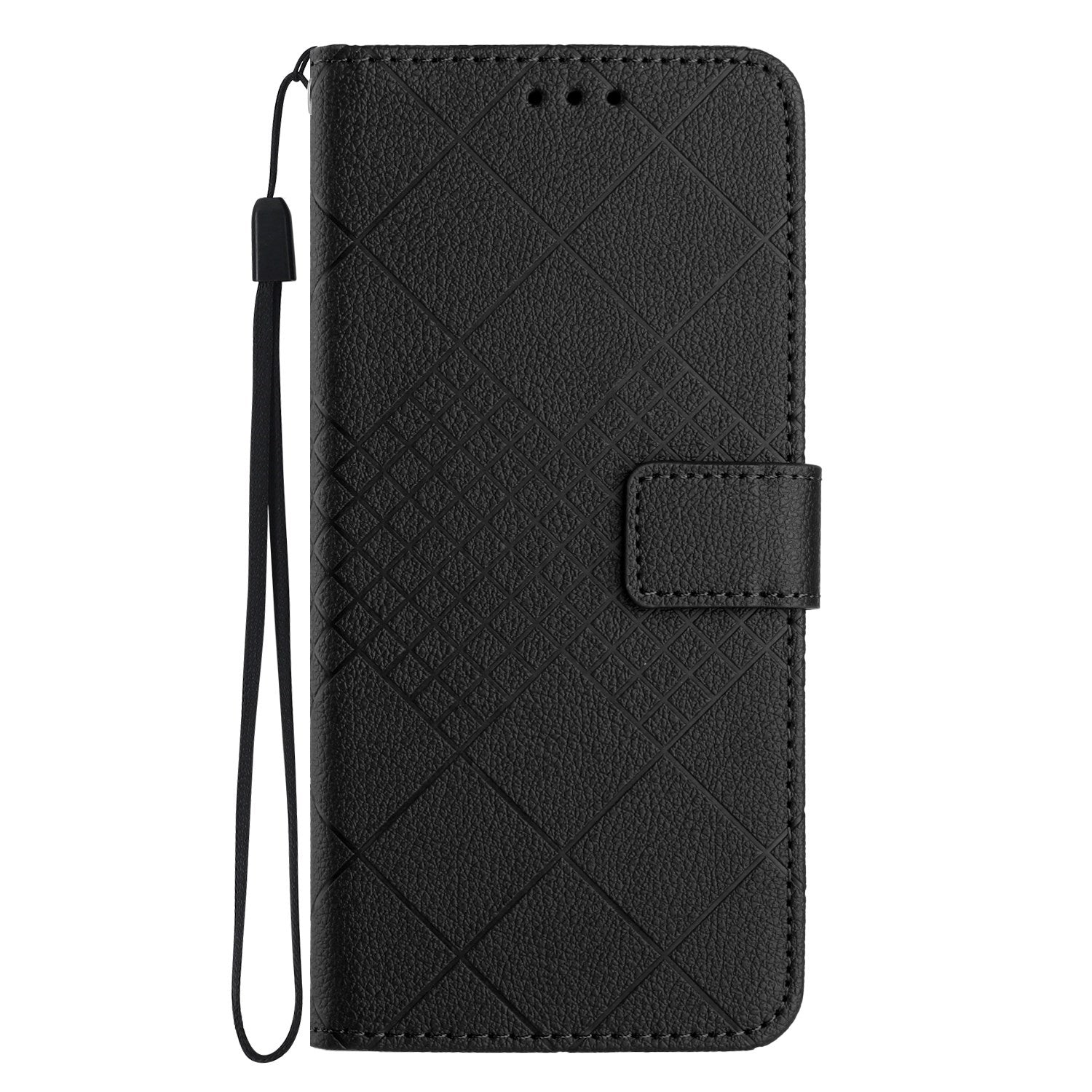 EIDERWOOD OnePlus 15 Flip Deksel i Kunstskinn med Trykk – Svart
