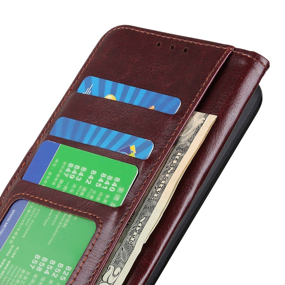 Motorola Moto G06 EIDERWOOD Kunstlær Flip Deksel m. Kortholder - Brun
