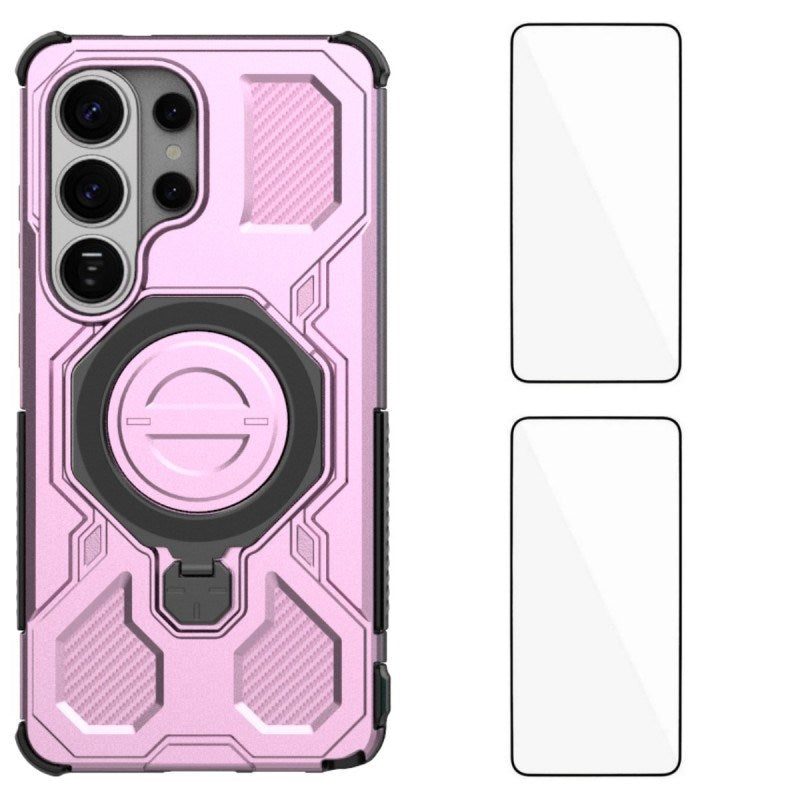 Samsung Galaxy S26 Ultra Håndverker Deksel med Kickstand - inkl. 2 x Skjermbeskyttere - Rosa