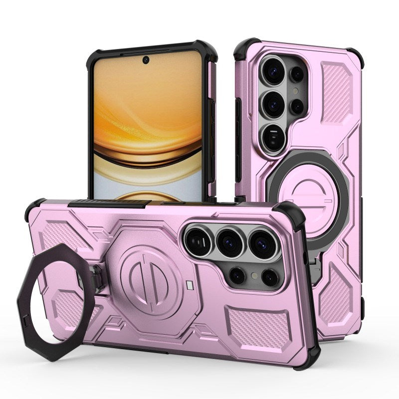 Samsung Galaxy S26 Ultra Håndverker Deksel med Kickstand - inkl. 2 x Skjermbeskyttere - Rosa
