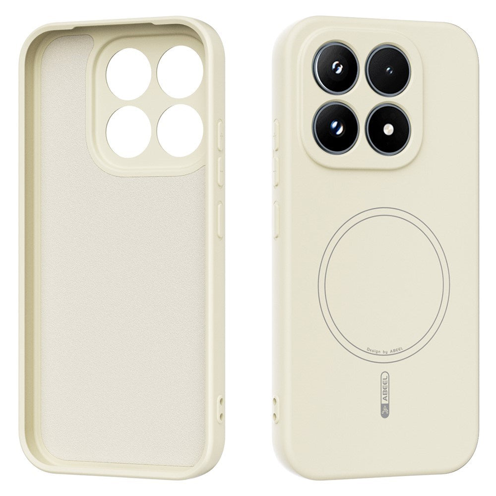 Xiaomi 17 Silikon Deksel - MagSafe Kompatibel - Beige