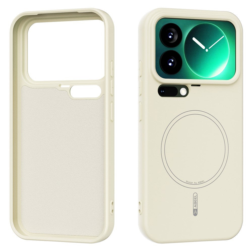 Xiaomi 17 Pro Silikon Deksel - MagSafe Kompatibel - Beige
