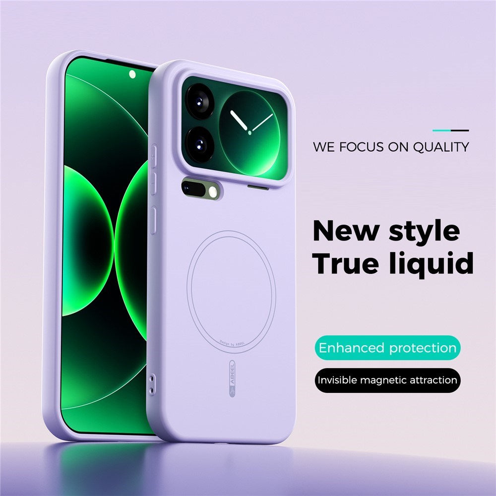 Xiaomi 17 Pro Max Silikon Deksel - MagSafe Kompatibel - Lilla