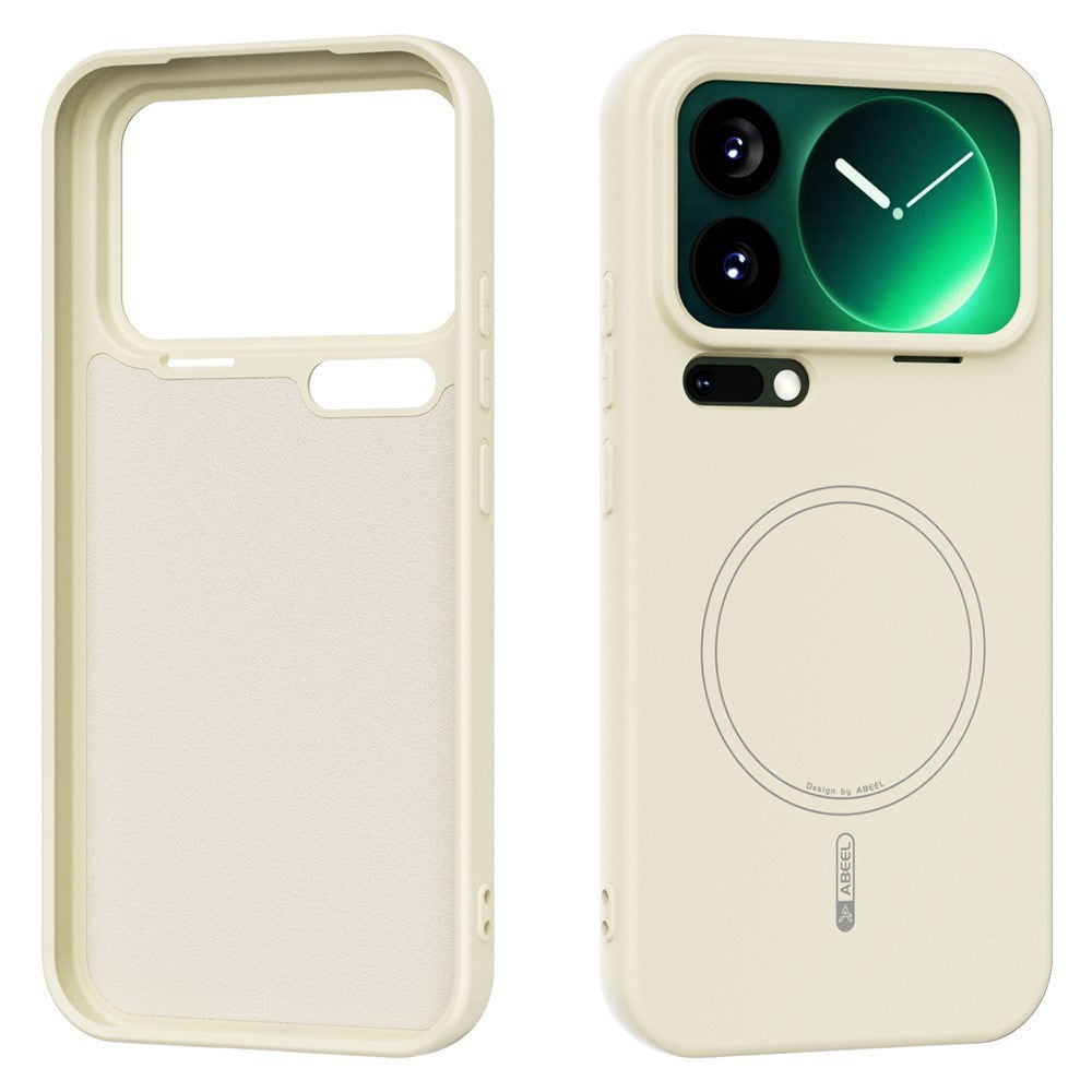 Xiaomi 17 Pro Max Silikon Deksel - MagSafe Kompatibel - Beige