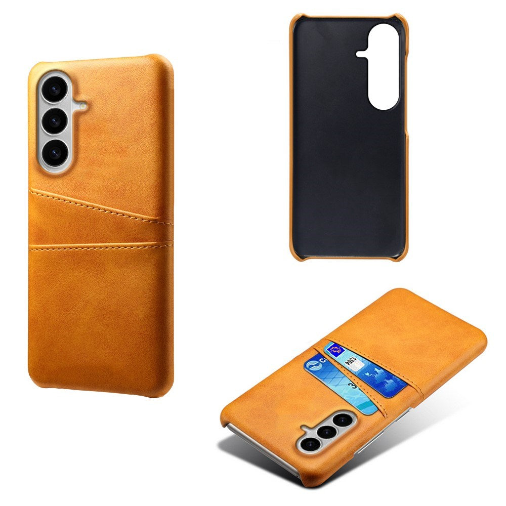 Samsung Galaxy S26 EIDERWOOD Kunstskinn Deksel m. Kortholder - Oransje