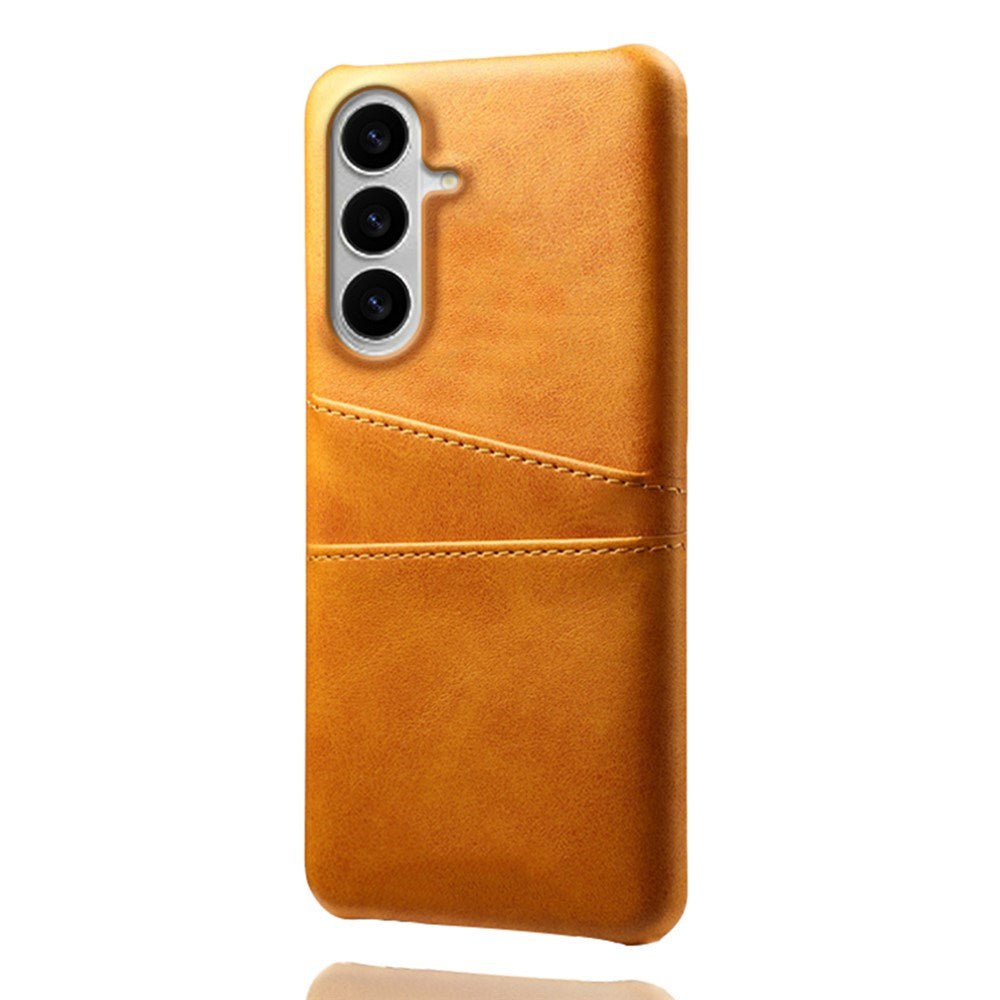 Samsung Galaxy S26 EIDERWOOD Kunstskinn Deksel m. Kortholder - Oransje