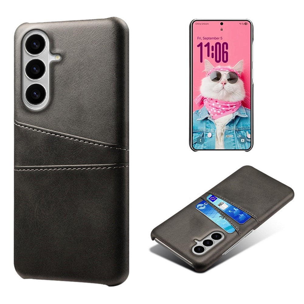 Samsung Galaxy S26 EIDERWOOD Kunstskinn Deksel m. Kortholder - Svart