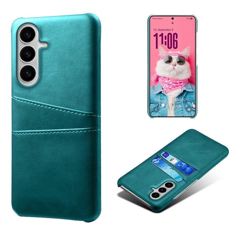 Samsung Galaxy S26 EIDERWOOD Kunstskinn Deksel m. Kortholder - Grønn