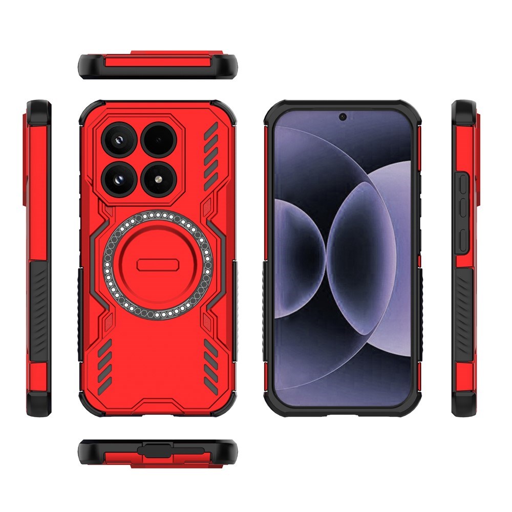 Xiaomi 17 EIDERWOOD Hybrid Håndverkerdeksel m. Varmeutslipp - Rød