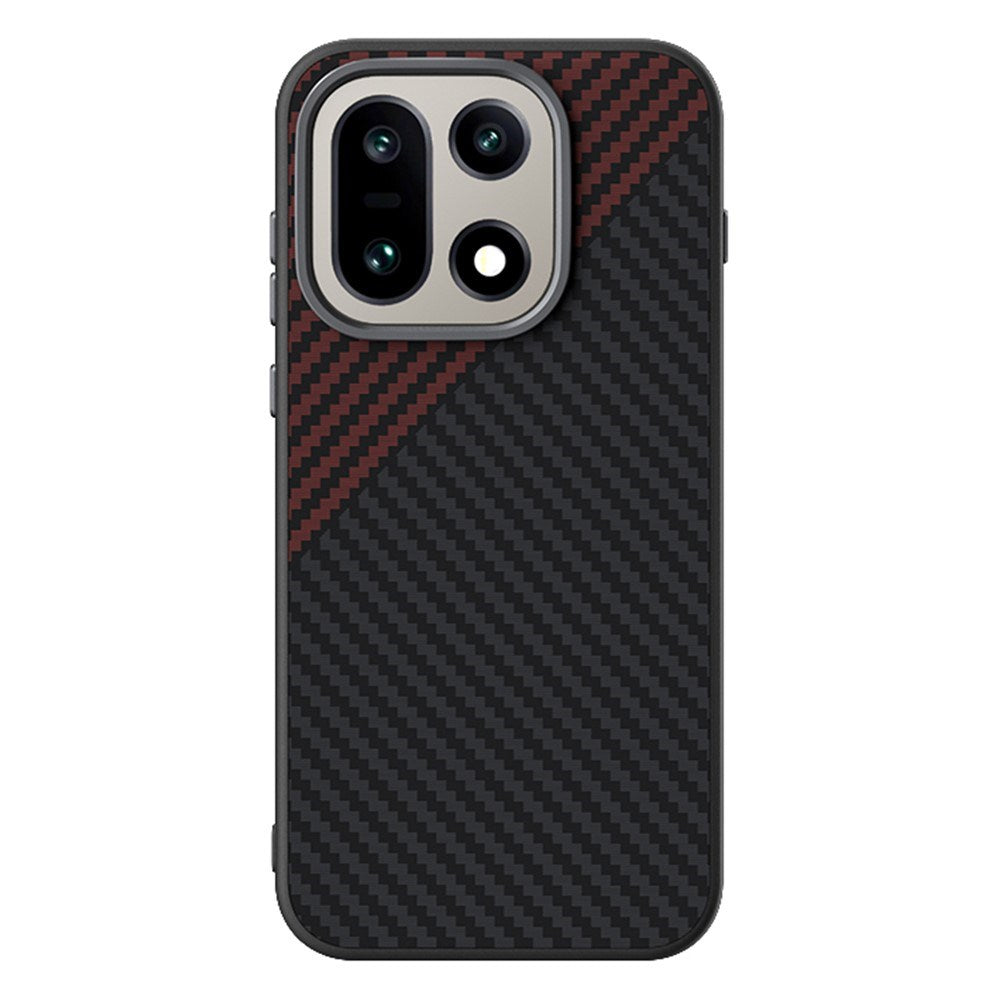 OnePlus 15 Karbonfiber Deksel - Svart/Rød