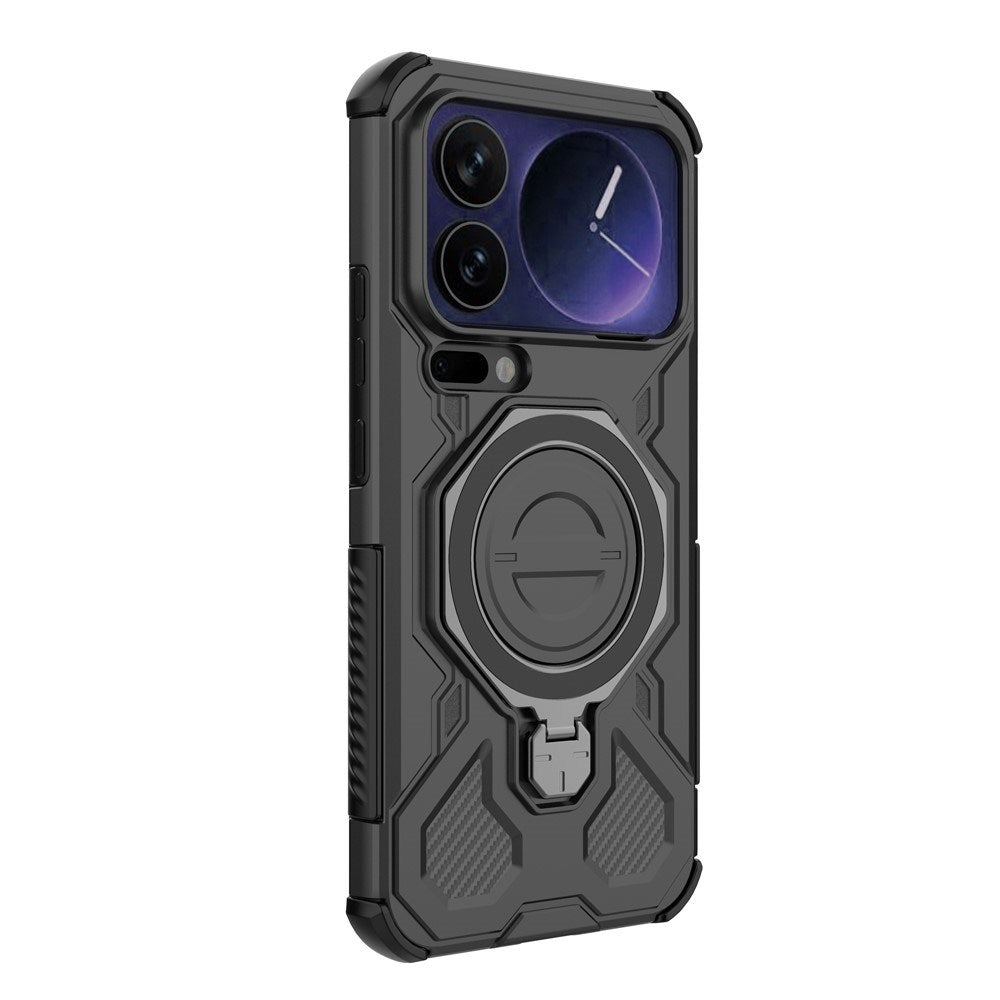 Xiaomi 17 Pro Max EIDERWOOD Håndverkerdeksel med Magnetisk Kickstand – Svart