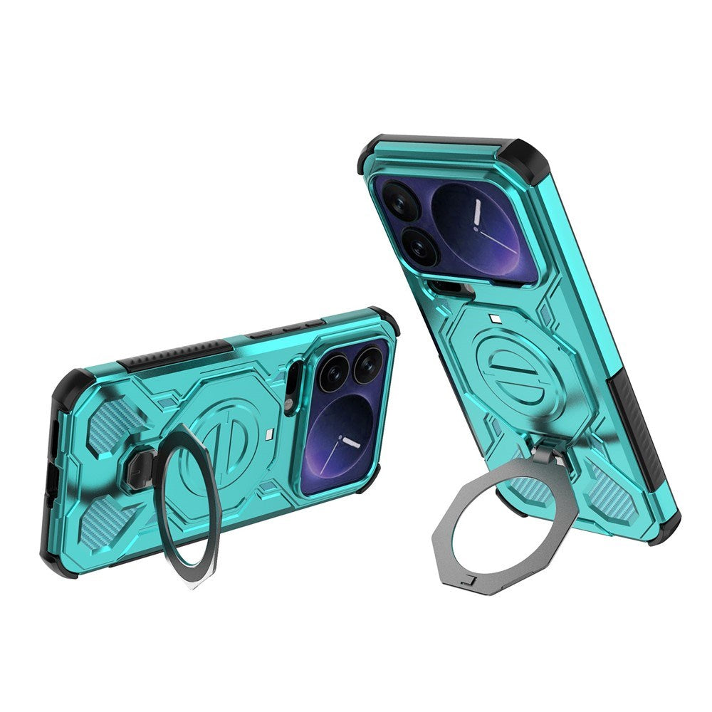 Xiaomi 17 Pro Max EIDERWOOD Håndverkerdeksel med Magnetisk Kickstand – Turkis