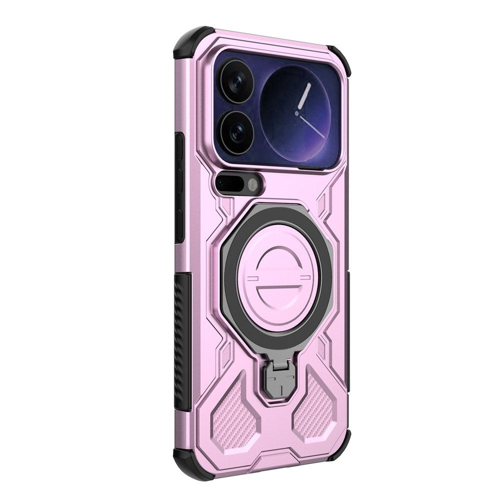 Xiaomi 17 Pro Max EIDERWOOD Håndverkerdeksel med Magnetisk Kickstand – Rosa