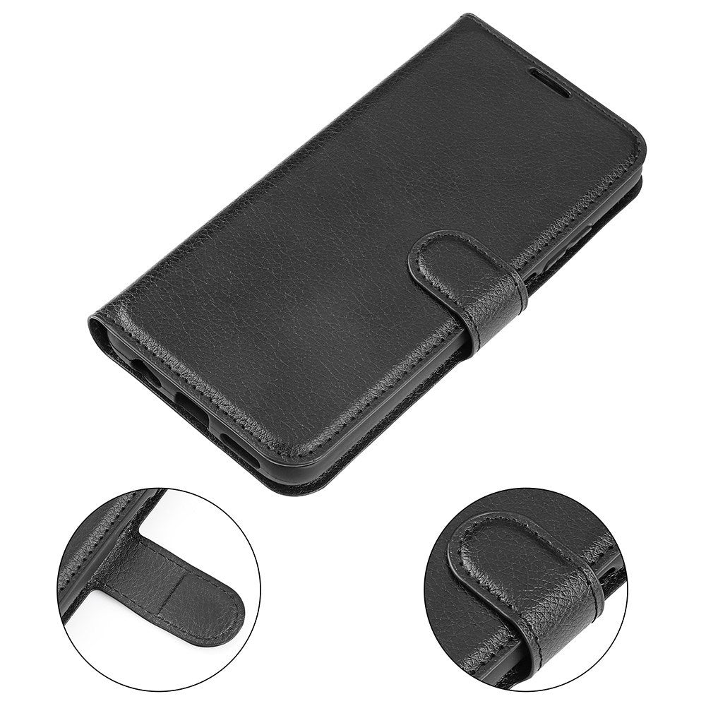 Xiaomi 17 EIDERWOOD Litchi Tekstur Kunstlær Flip Deksel m. Kortholder - Svart