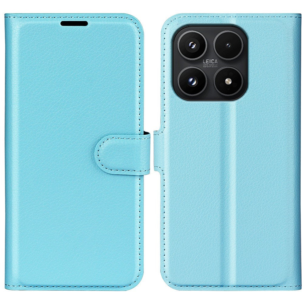Xiaomi 17 EIDERWOOD Litchi Tekstur Kunstlær Flip Deksel m. Kortholder - Blå