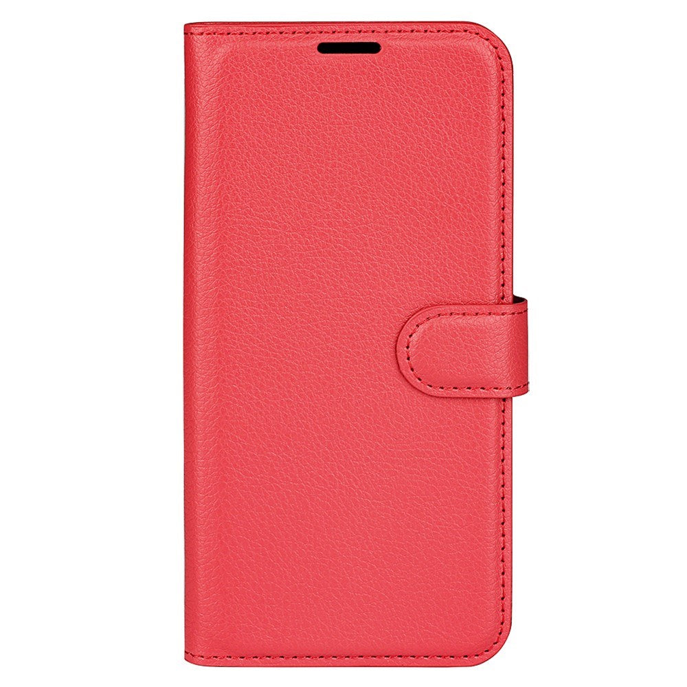 Xiaomi 17 Pro AMORUS Litchi Tekstur Kunstlær Flip Deksel m. Kortholder - Rød
