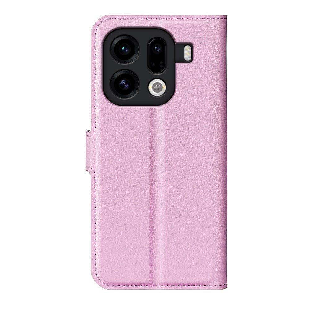 EIDERWOOD OPPO Find X9 Pro Kunstskinn Flip Deksel m. Kortholder & Ståfunksjon - Rosa