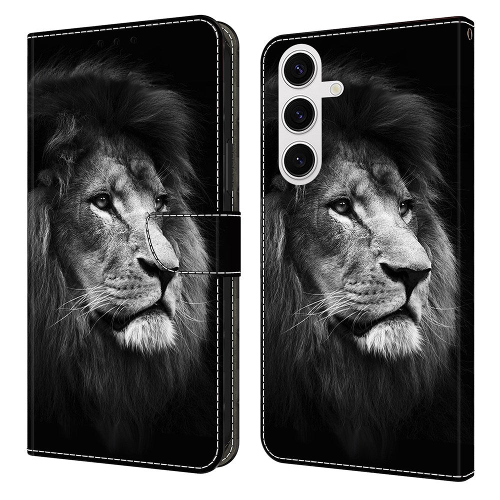 Samsung Galaxy S26 EIDERWOOD Kunstskinn Flip Deksel m. Print - Løve