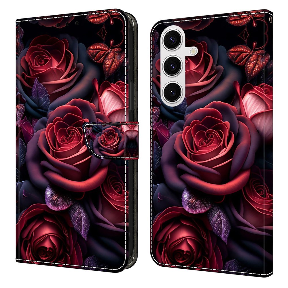 Samsung Galaxy S26 EIDERWOOD Kunstskinn Flip Deksel m. Print - Roser
