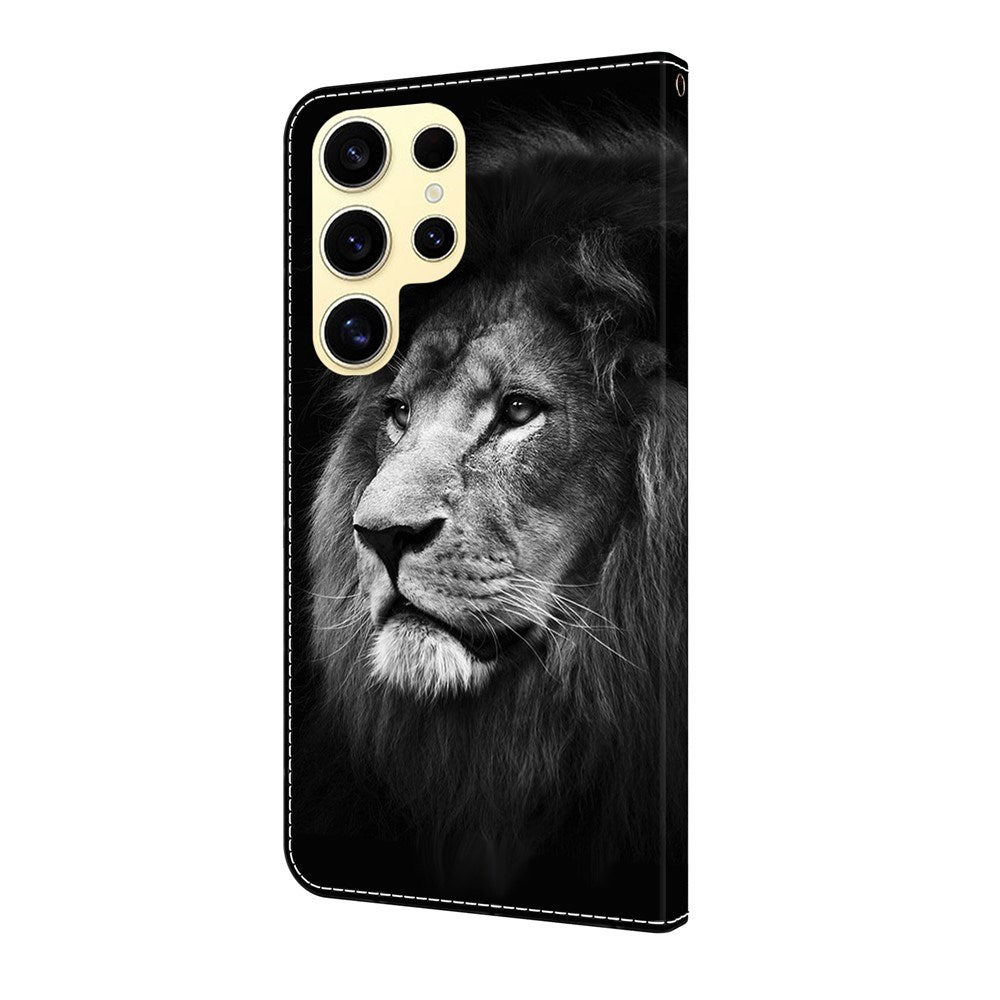 Samsung Galaxy S26 Ultra EIDERWOOD Kunstskinn Flip Deksel m. Print - Løve