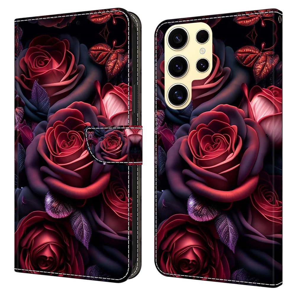 Samsung Galaxy S26 Ultra EIDERWOOD Kunstskinn Flip Deksel m. Print - Roser